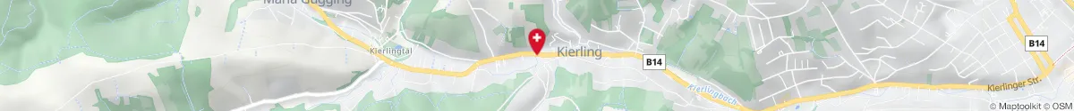 Kartendarstellung des Standorts für Die Blaue Apotheke in 3412 Klosterneuburg-Kierling
